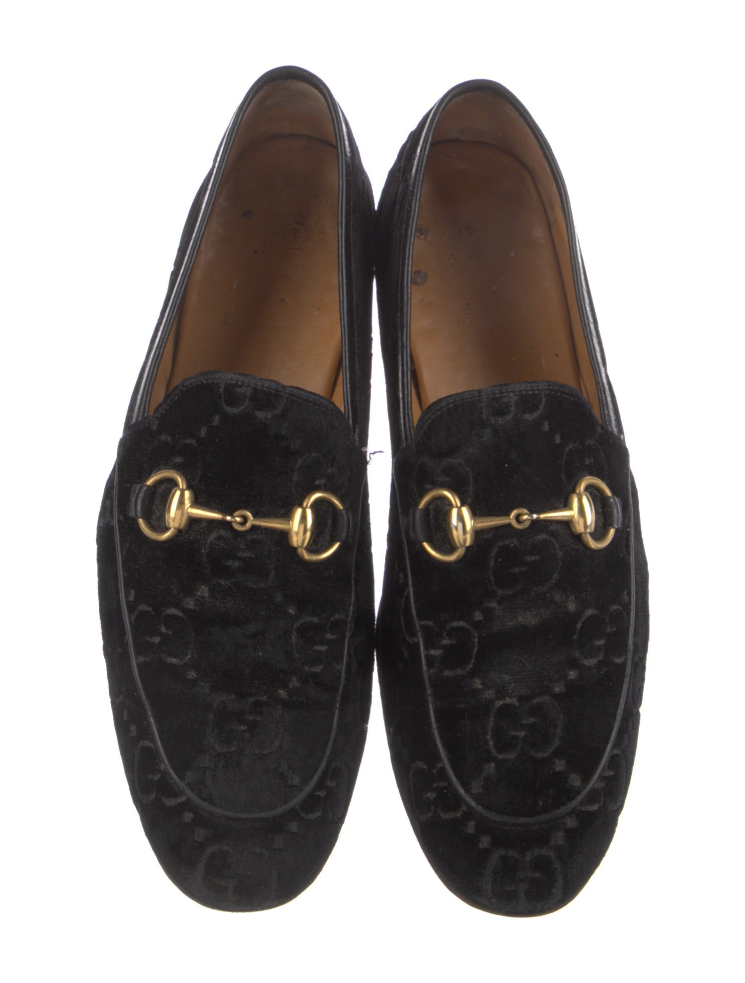 Gucci Horsebit Accent Velvet Dress Loafers